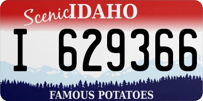 ID license plate I629366