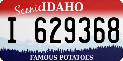 ID license plate I629368