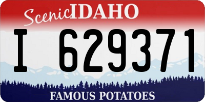 ID license plate I629371
