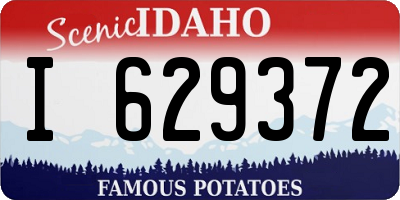 ID license plate I629372