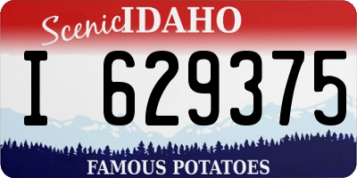 ID license plate I629375