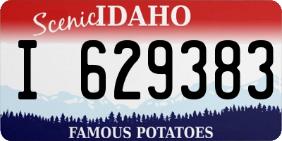 ID license plate I629383