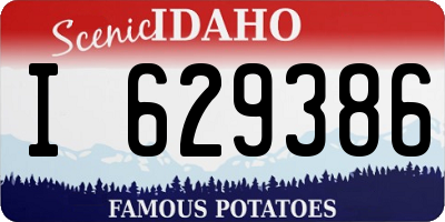 ID license plate I629386
