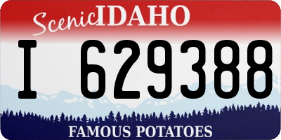 ID license plate I629388