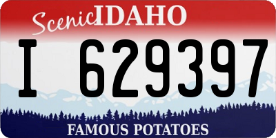 ID license plate I629397