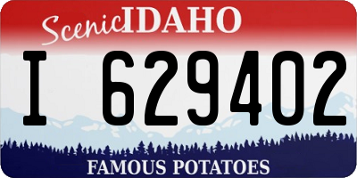 ID license plate I629402