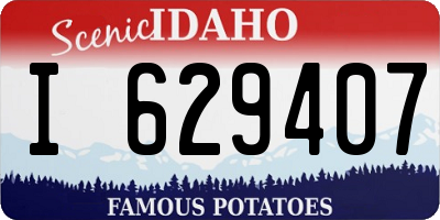 ID license plate I629407