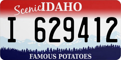ID license plate I629412
