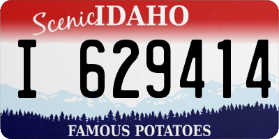 ID license plate I629414