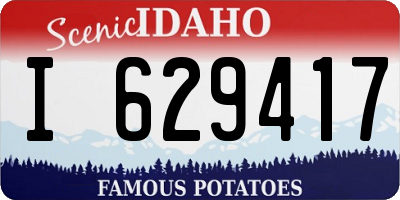 ID license plate I629417