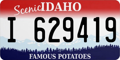 ID license plate I629419