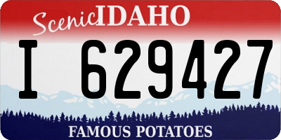 ID license plate I629427
