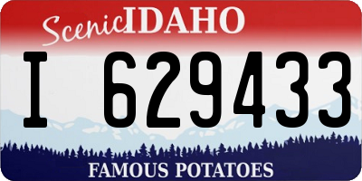 ID license plate I629433