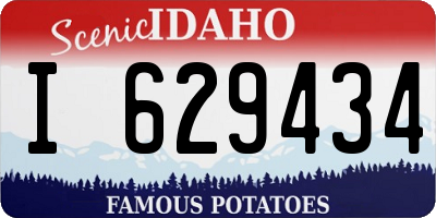 ID license plate I629434