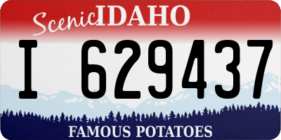 ID license plate I629437