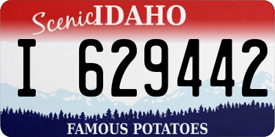 ID license plate I629442