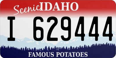 ID license plate I629444