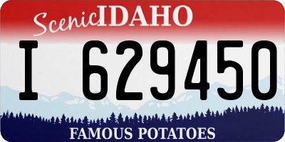 ID license plate I629450