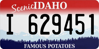 ID license plate I629451