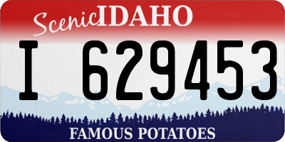 ID license plate I629453