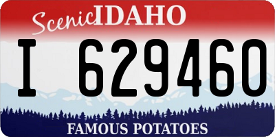 ID license plate I629460