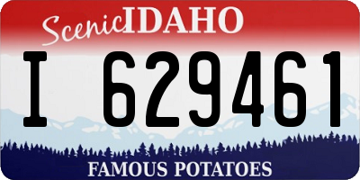 ID license plate I629461