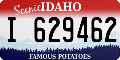 ID license plate I629462