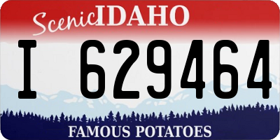 ID license plate I629464