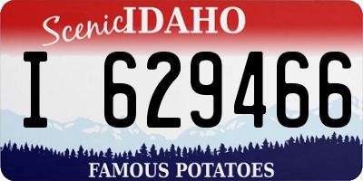 ID license plate I629466