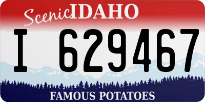 ID license plate I629467