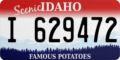 ID license plate I629472