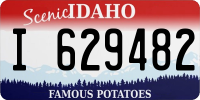 ID license plate I629482