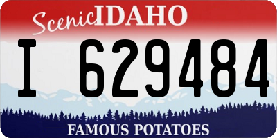 ID license plate I629484