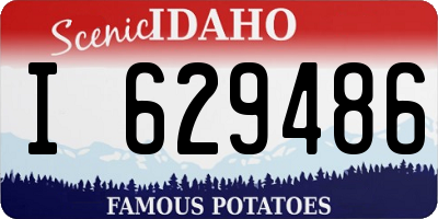 ID license plate I629486