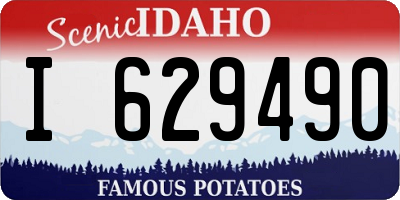 ID license plate I629490