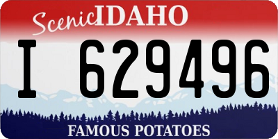 ID license plate I629496