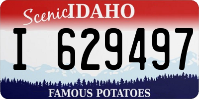 ID license plate I629497