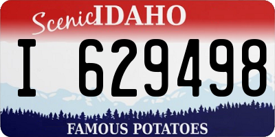 ID license plate I629498