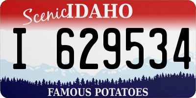 ID license plate I629534