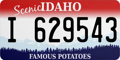 ID license plate I629543