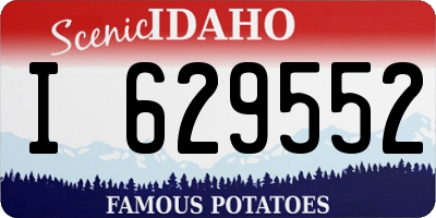 ID license plate I629552