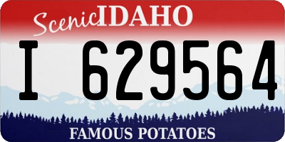 ID license plate I629564