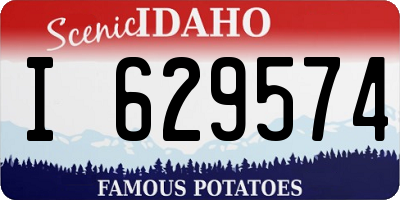 ID license plate I629574