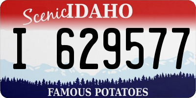 ID license plate I629577