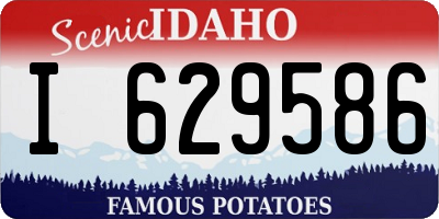 ID license plate I629586
