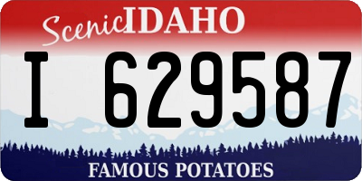 ID license plate I629587