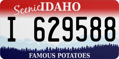 ID license plate I629588