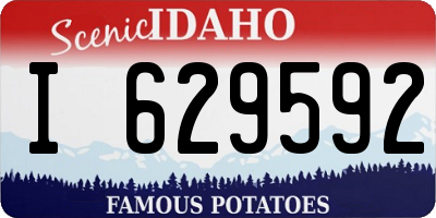 ID license plate I629592