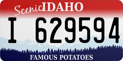 ID license plate I629594