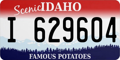 ID license plate I629604